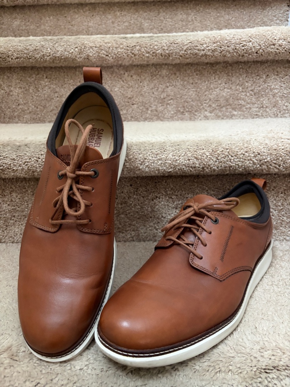 Samuel Edmonds Men’s Brown Leather Lace-Up Shoes